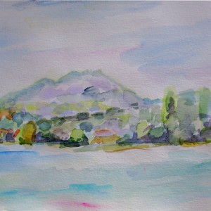 cham am see 30x15 cm aquarell