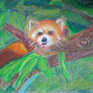 guck mal 24x31 oel pastell