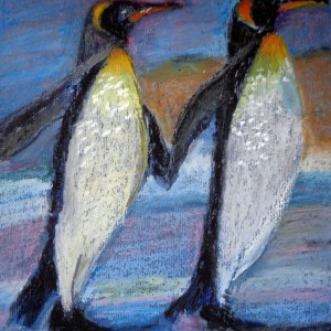 liebespaar 1 20x20 oel pastell