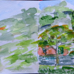 ligurien bonassola 10x29 aquarell