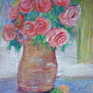 sommer impression 26x21 oel pastell