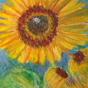 sonnenblumen oel pastell